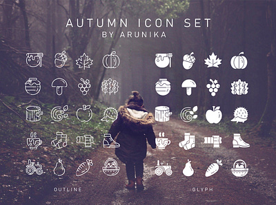 AUTUMN ICON SET by ARUNIKA autumn design icon portfolio season