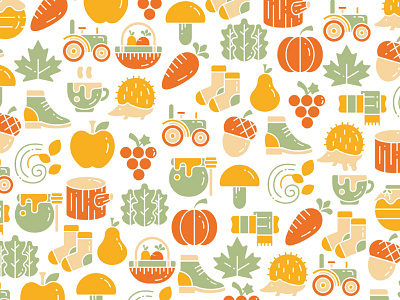 AUTUMN COLORFUL GLYPH autumn design icon illustration season vector