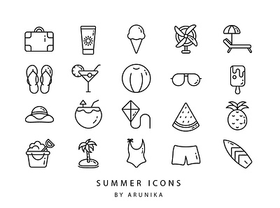 SUMMER ICONS design icon portfolio summer