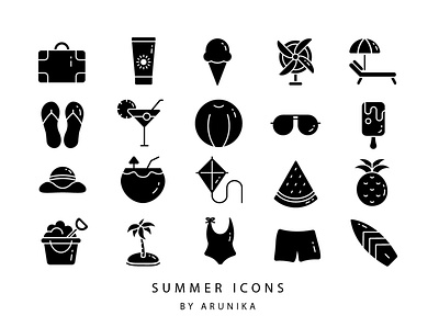 SUMMER ICONS (Season Edition) design icon portfolio season summer