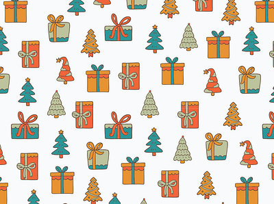 The Presents and The Trees christmas design icon illustration logo portfolio season winter