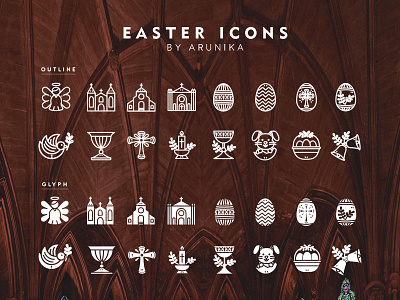 Easter Icons angel bells church design easter easter egg icon illustration vector