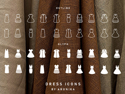 Dress Icons clothes design dress icon illustration portfolio vector