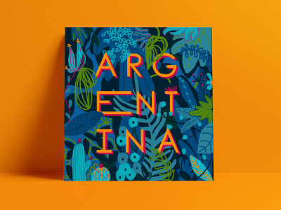 Argentina affiche argentina argentine design illustration illustrator jungle photoshop poster tree vector