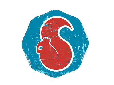 Squirrelist App Logo blue icon logo red squirrel