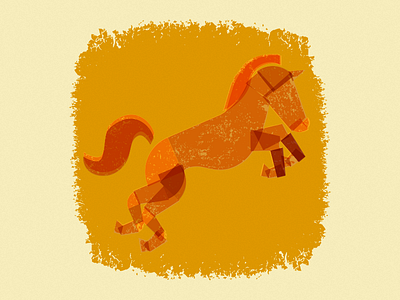 Horse geometric horse logo texture
