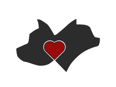 Vets logo - WIP cat dog heart line silohette