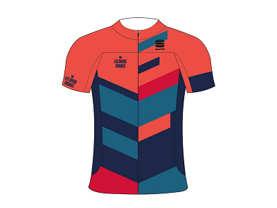 Les Chiens Enrage MTB Jersey bold chevron geometric jersey mtb