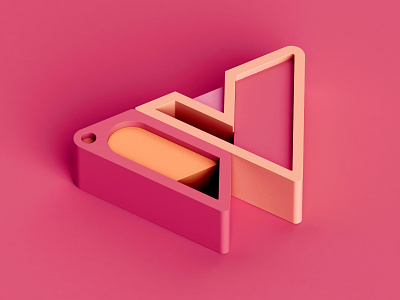 W 36 days of type 3d abstract c4d color design isometric letter