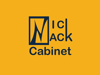 Nick Nack Cabinet Logo 2d branding design business logo custom design art logo logos logotype minimalist logo modern logo typogaphy