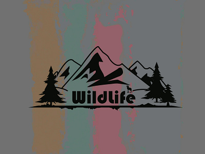 Wildlife animal art branding color concept creative design hills identity illustrator life logo logo design wild wildlife