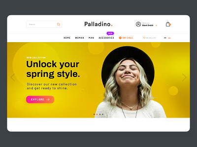 Palladino e-store design design ui webdesign website website design