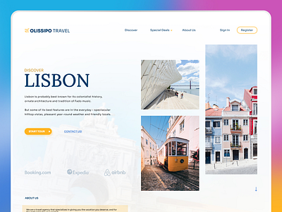 Lisbon landing page design ui ux webdesign