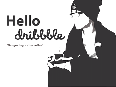 Hello Dribbble welcome shot