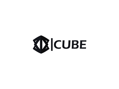 Cube branding logo vector