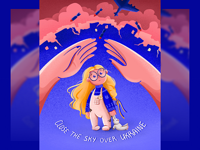 Close the sky over Ukraine! art character design digital illustration help ukraine hero illustration ukraine war war in ukraine