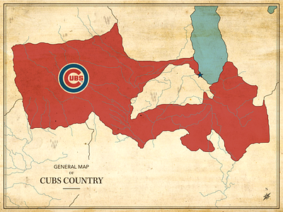Cubs Country chicago chicago cubs cubs design map sketch vector