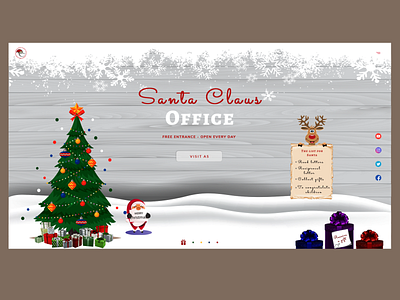 Santa Claus office design illustration typography ui ux vector web website веб дизайн дизайн иллюстрация мода яркий дизайн