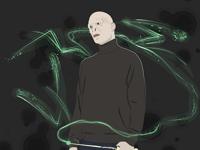 Lord Voldemort app clean design flat illustration illustrator ios vector
