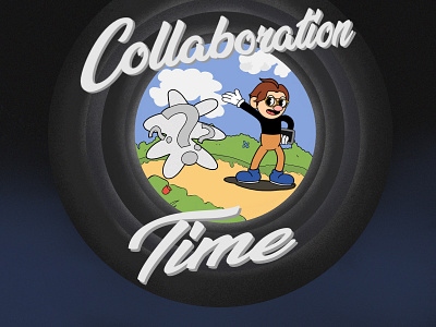 Collaboration Time app brushes cartoon clean collab collaborate collaboration color design design art detail flat grain illustration ipad procreate