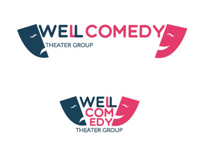 Theater group logo 2 version branding branding design design graphic illustration logo logo design logodesign theater branding typography vector