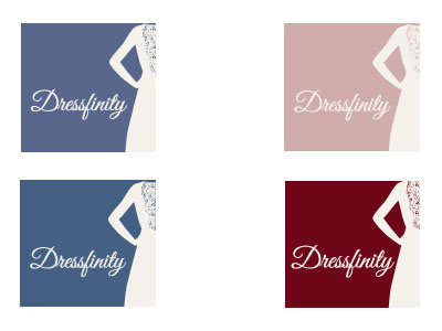 Dressfinity- bridal dress shop branding branding design design graphic illustration logo logo design logodesign shop logo typography vector