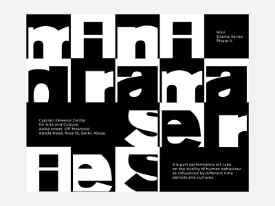 Mini Drama Series typography design poster