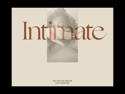 Intimate Poster photography poster design type