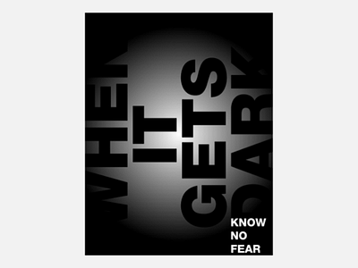 Know no Fear typography design poster type