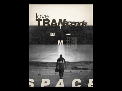 Interstellar poster design typography movies