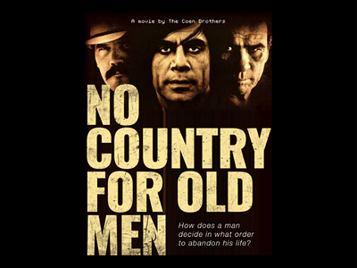 No Country for Old Men daily poster design type
