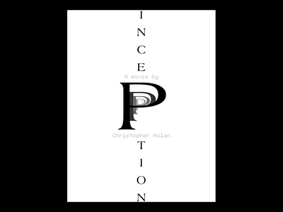 Inception design typography poster type