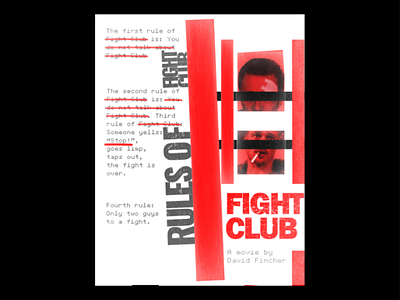 Fight Club typography design poster movie