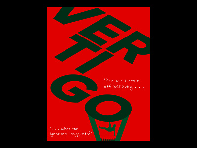 Vertigo dailychallenge design flat minimal poster poster design typography