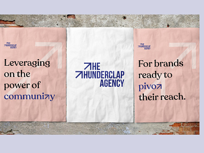 The Thunderclap Agency branding design flat poster typography