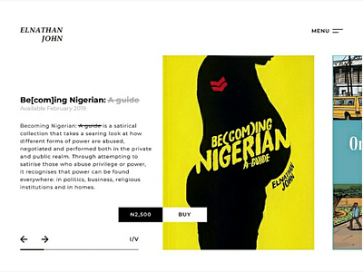 Elnathan John ecommerce web ui ux design