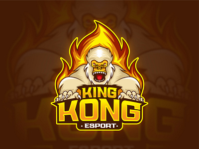 King Kong Mascot Logo for Esports Team design esports logo illustration logo mascot design mascot logo sports logo twitch logo twitchstreamer twitchsubbadges vector