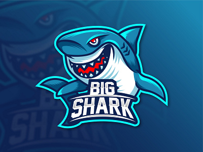 Shark Mascot Logo for Esports Team design esports logo illustration logo mascot design mascot logo sports logo twitch logo twitchstreamer twitchsubbadges vector