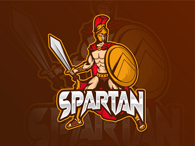Spartan Mascot Logo for Esports Team design esports logo illustration logo mascot design mascot logo sports logo twitch logo vector