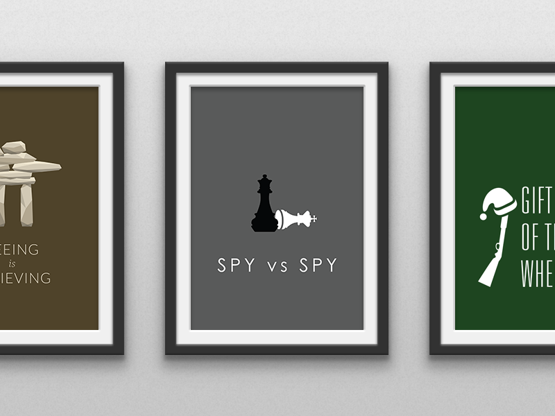 Due South Posters poster minimal due south spy vs spy seeing is believing gift of the wheelman chess gun king queen santa inukshuk