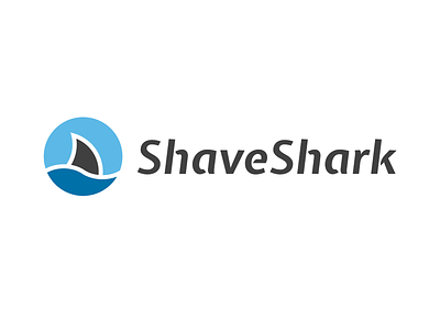 ShaveShark Logo circle compass logo modern razor shark shaving