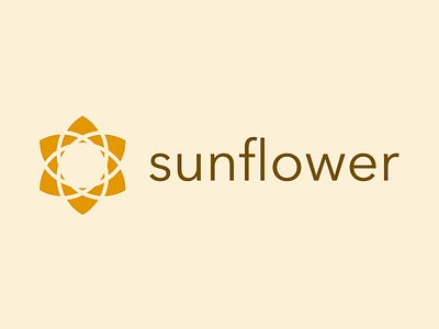 Sunflower Logo circle compass design flower hexagon illustration logo sun vector