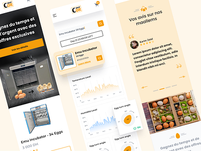 Egg Tracking - Mobile Version brand design mobile uidesign website