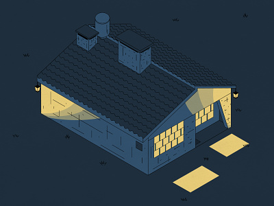 Cuarentena blue casa drawing home house illustration isometric isometric illustration