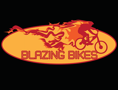 Blazing Bikes bikes flames orange red rider yellow
