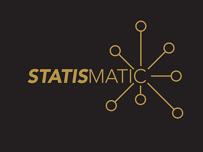Statismatic Logo black circles data gold research statistics