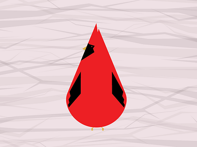 Cardinal bird cardinal gray illustration red