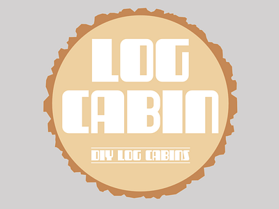 Log Cabin Logo brown cabin logo