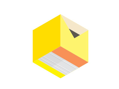 Pencil Cube cube graphic illustrator
