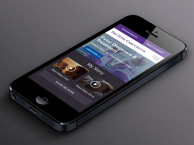 Fetal Care Center responsive website healthcare interactive medical mobile purple responsive web design website